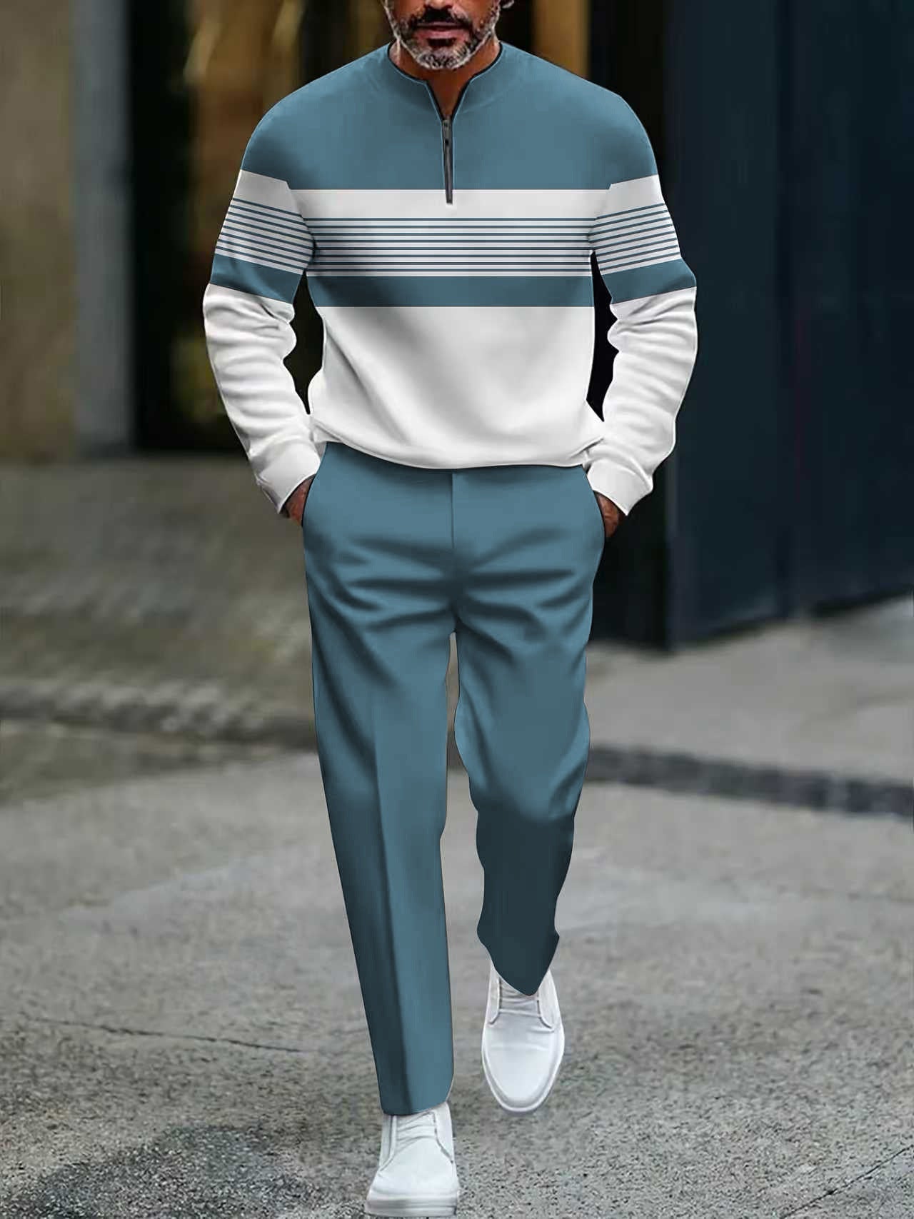 Conjunto Jersey con Estampado Gráfico y Pantalones