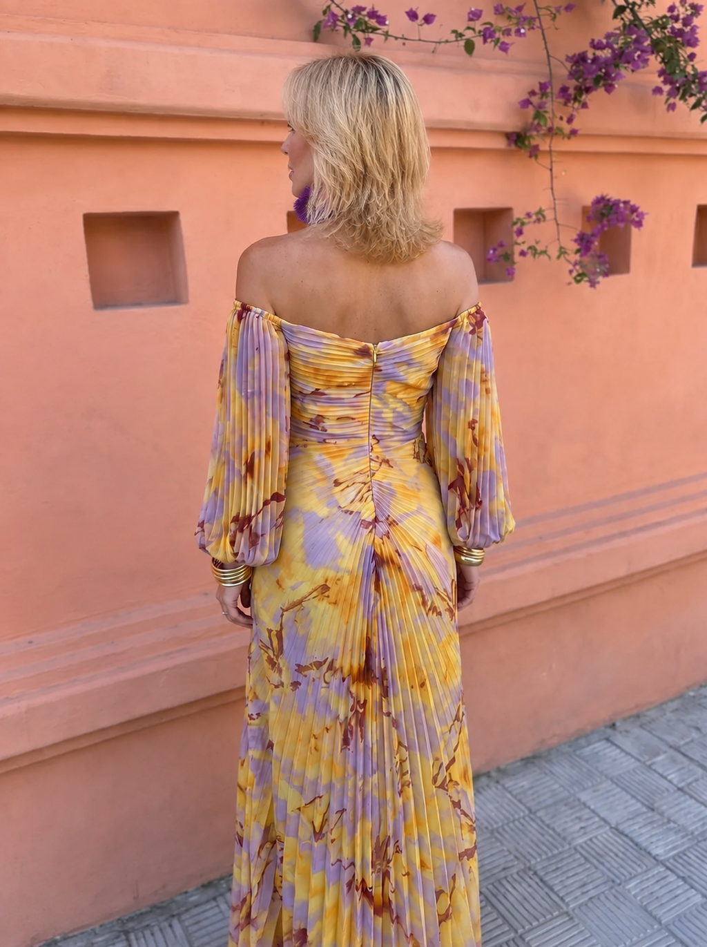 Greta™ | Vestido largo floral con escote pronunciado