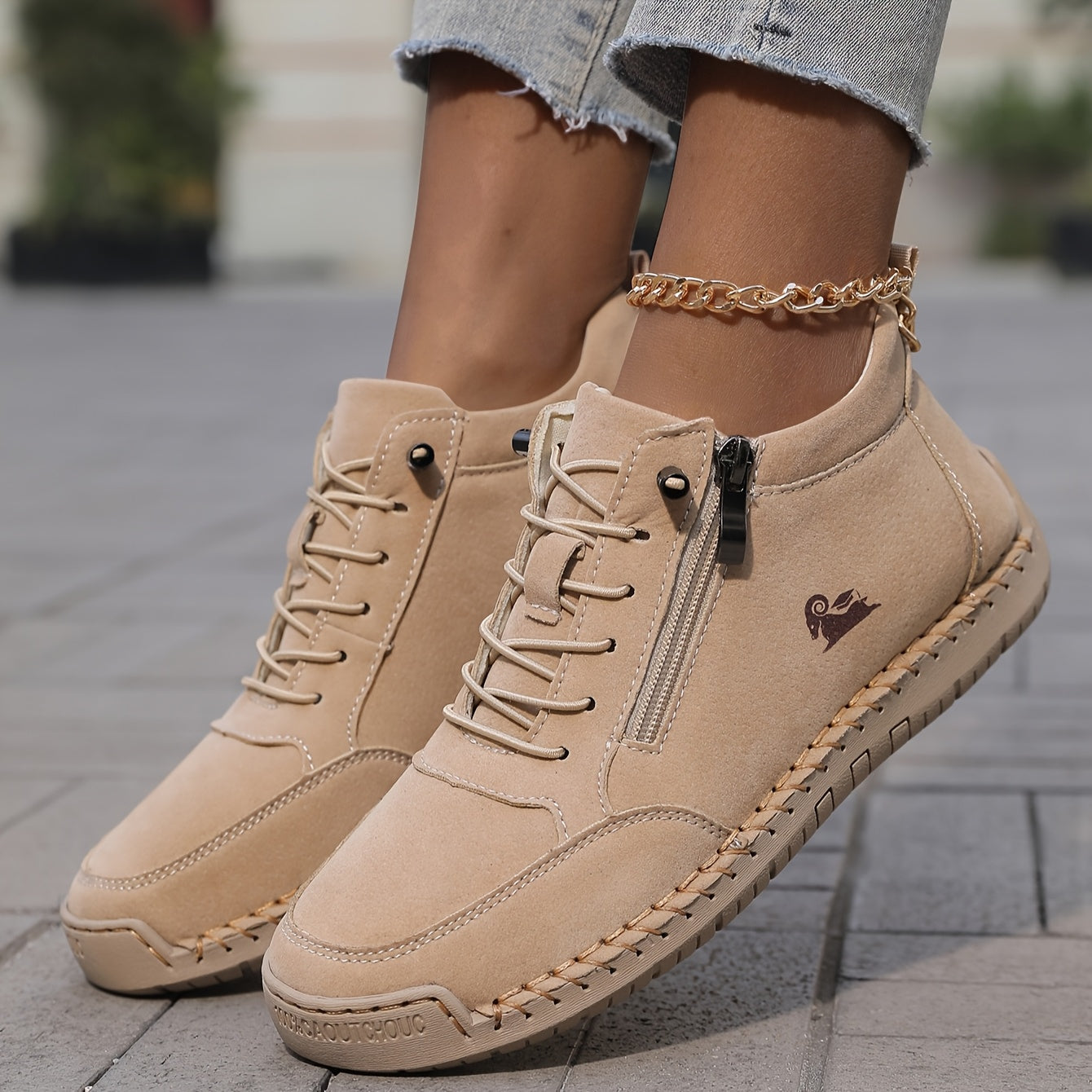 Mila  – Zapatillas ortopédicas cómodas + cremallera