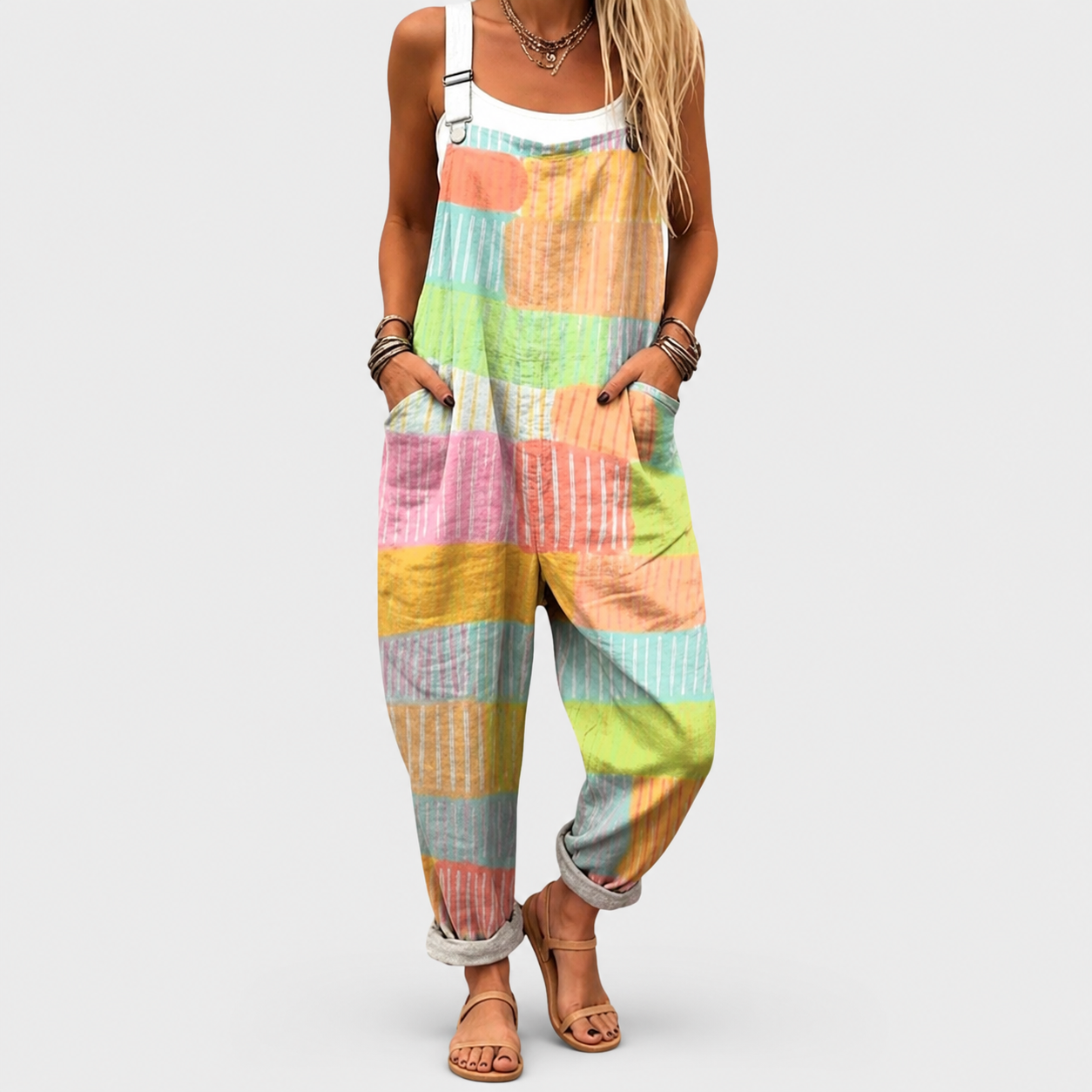 Salopette Patchwork Pastello Comfort