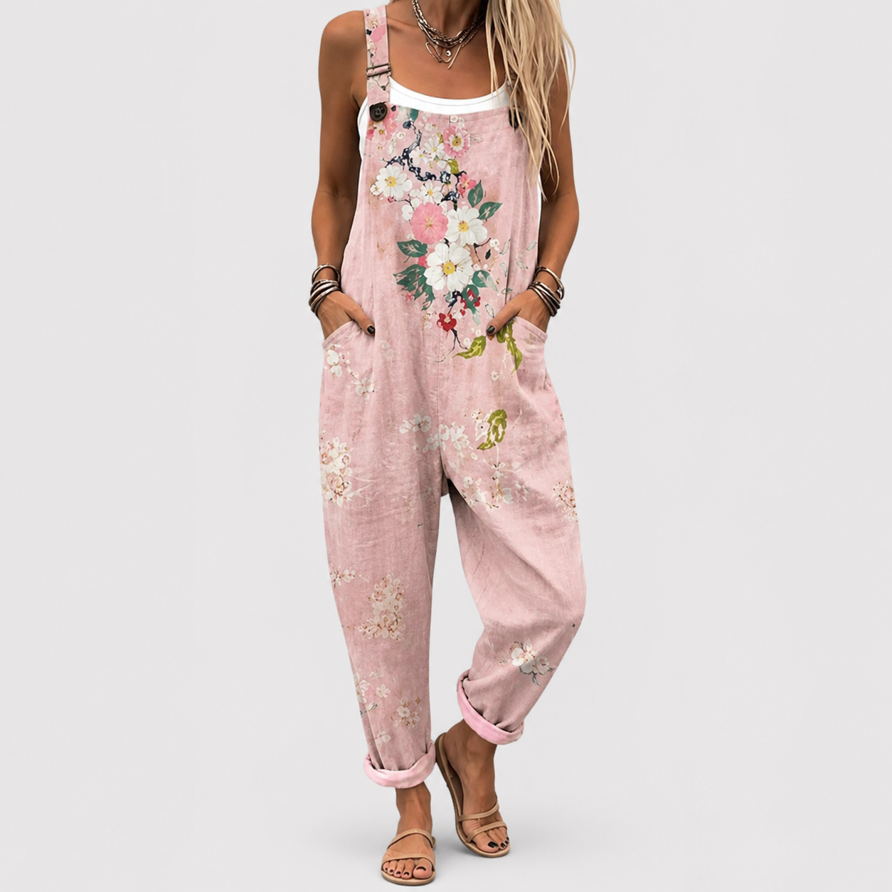 Peto Rosa Floral de Confort Suave