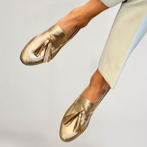 Donatela | Mocasín con Borlas Doradas