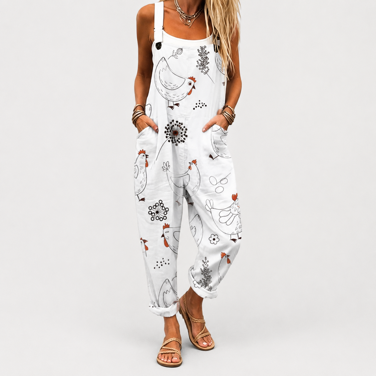 Mono Suave con Estampado Gallinitas