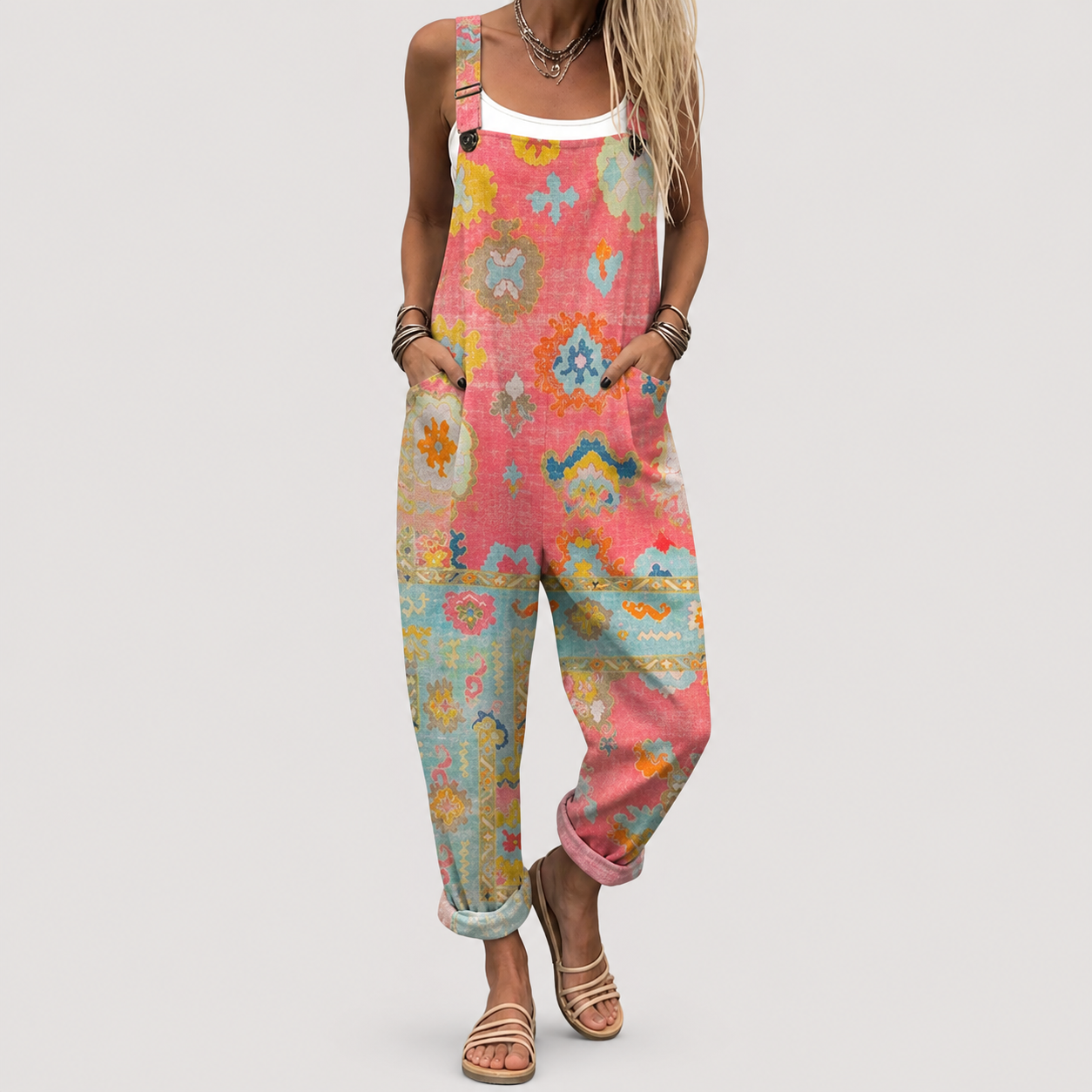 Salopette Relax con Fantasia Mosaico Soft