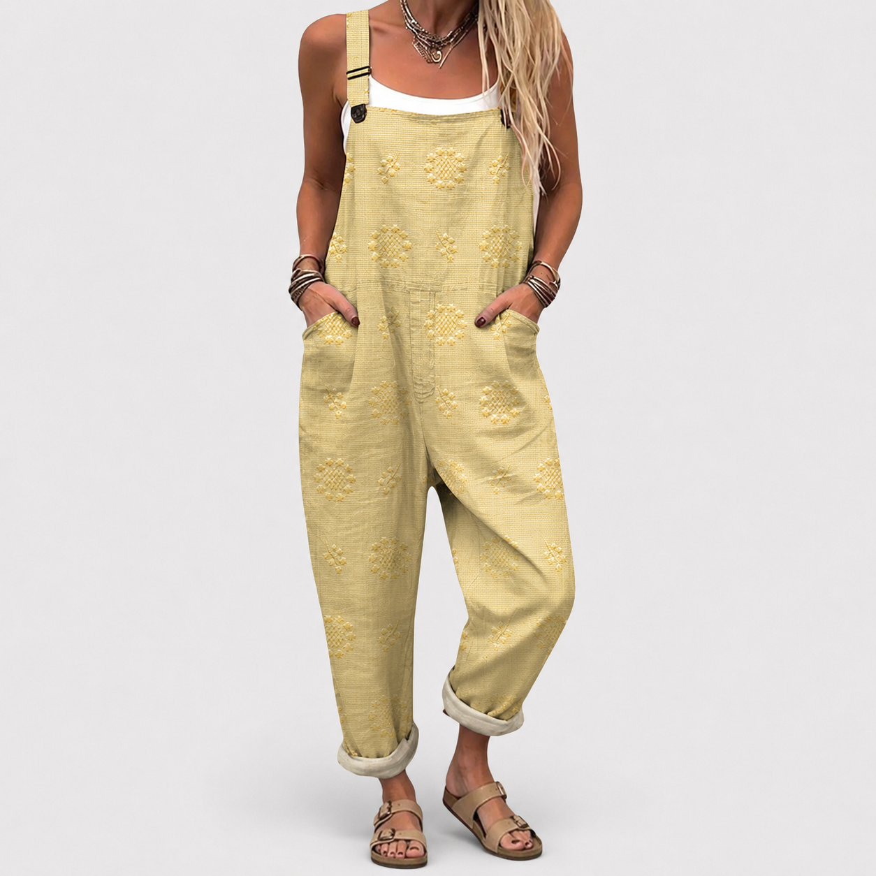 Mono Suave Amarillo de Corte Relajado