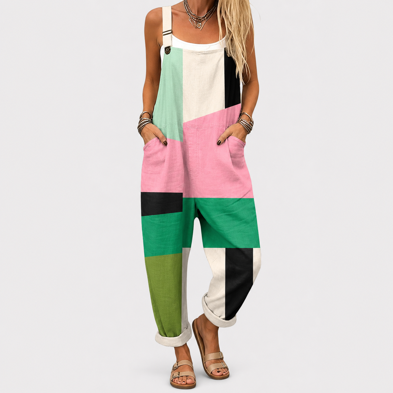 Mono Suave Color Block Estilo Moderno