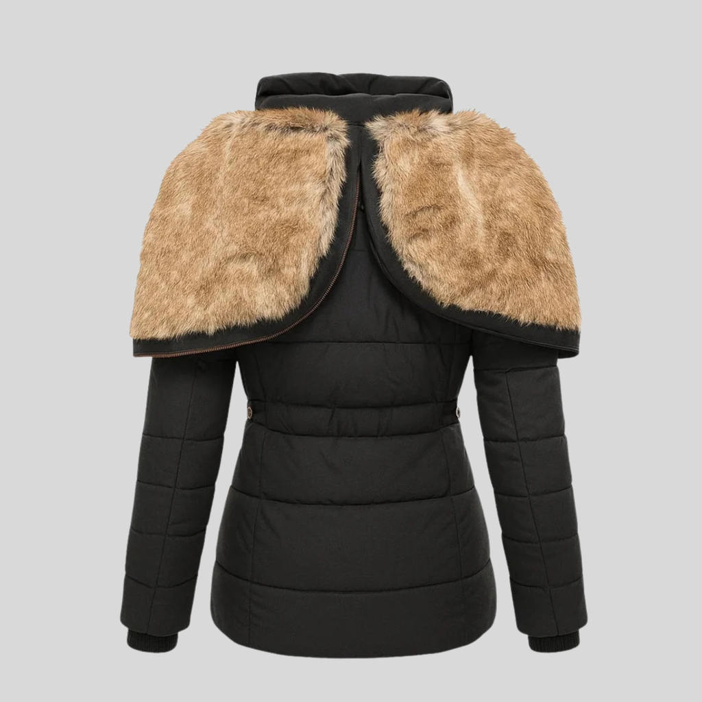 Bruna™ | Parka acolchada con capucha de pelo sintético