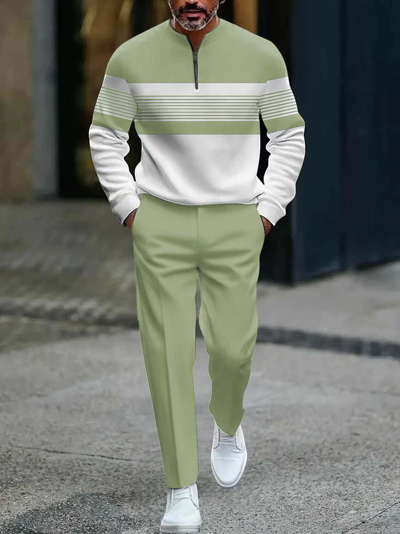 Conjunto Jersey con Estampado Gráfico y Pantalones