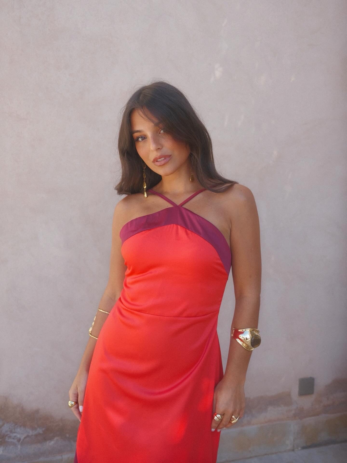Vestido Oasis en rojo