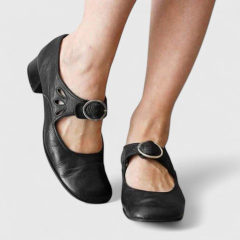 Isabella | Zapatos Retro Hebilla Redonda Bea