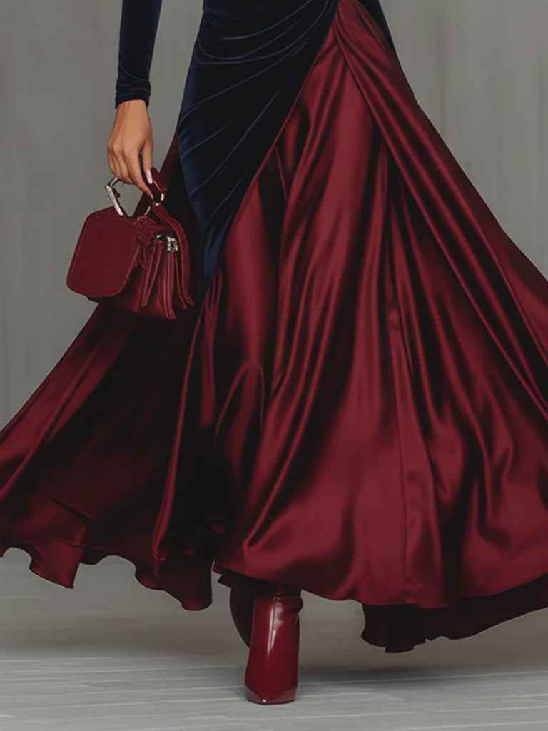 Lucrèce | Vestido largo bicolor