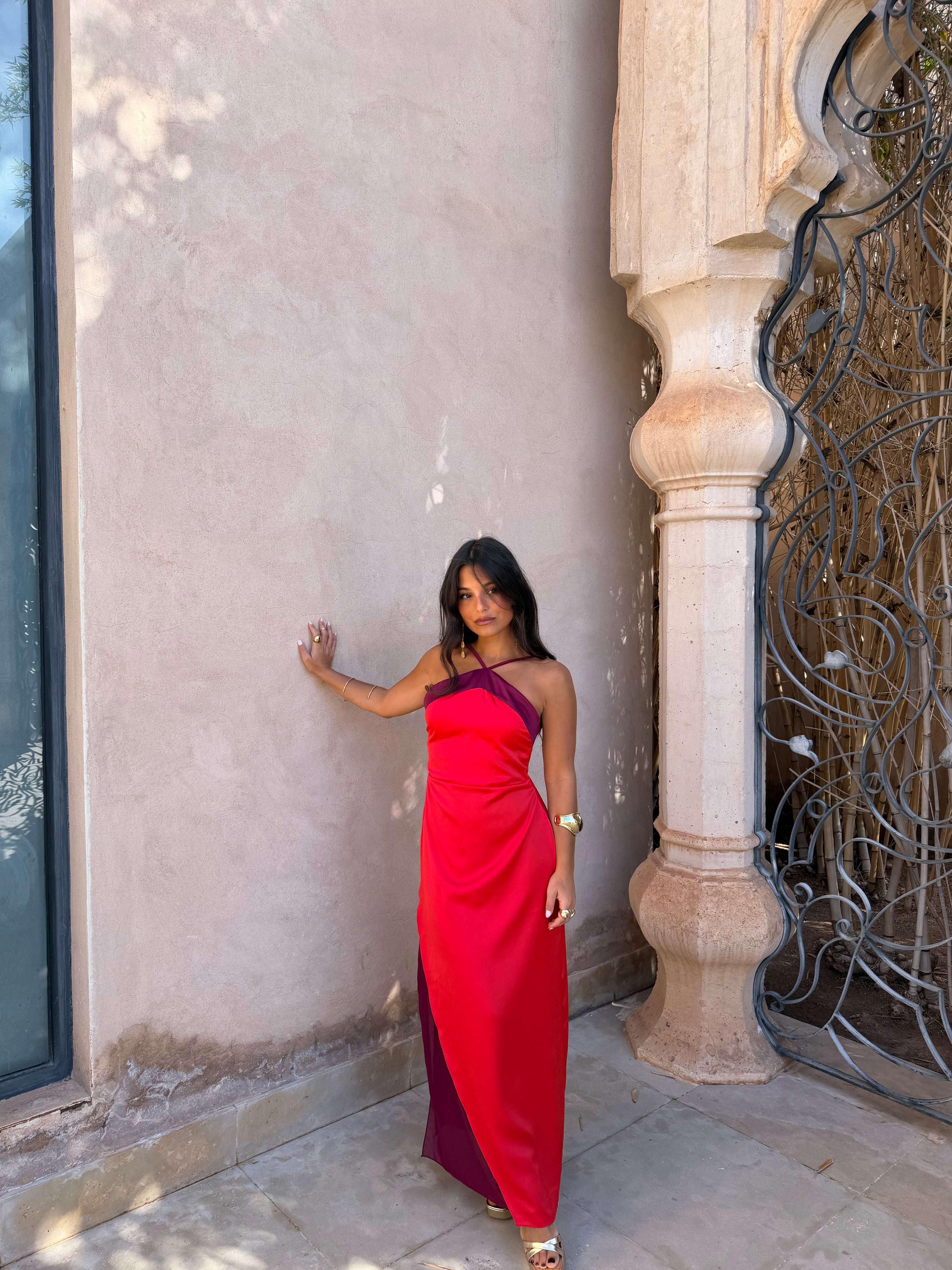 Vestido Oasis en rojo