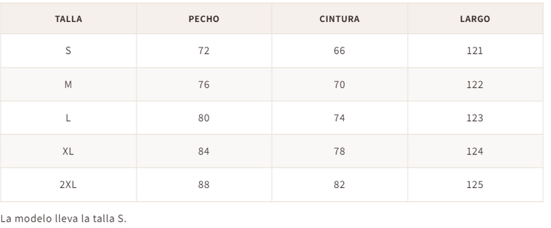 Guía de tallas