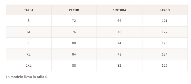 Guía de tallas