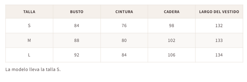 Guía de tallas
