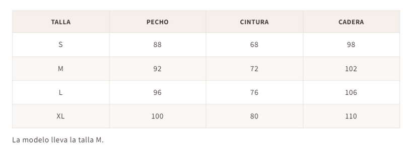 Guía de tallas
