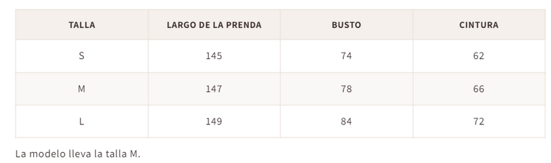 Guía de tallas