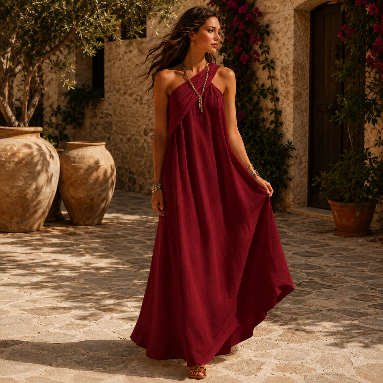 VERA – Vestido Maxi Cruzado