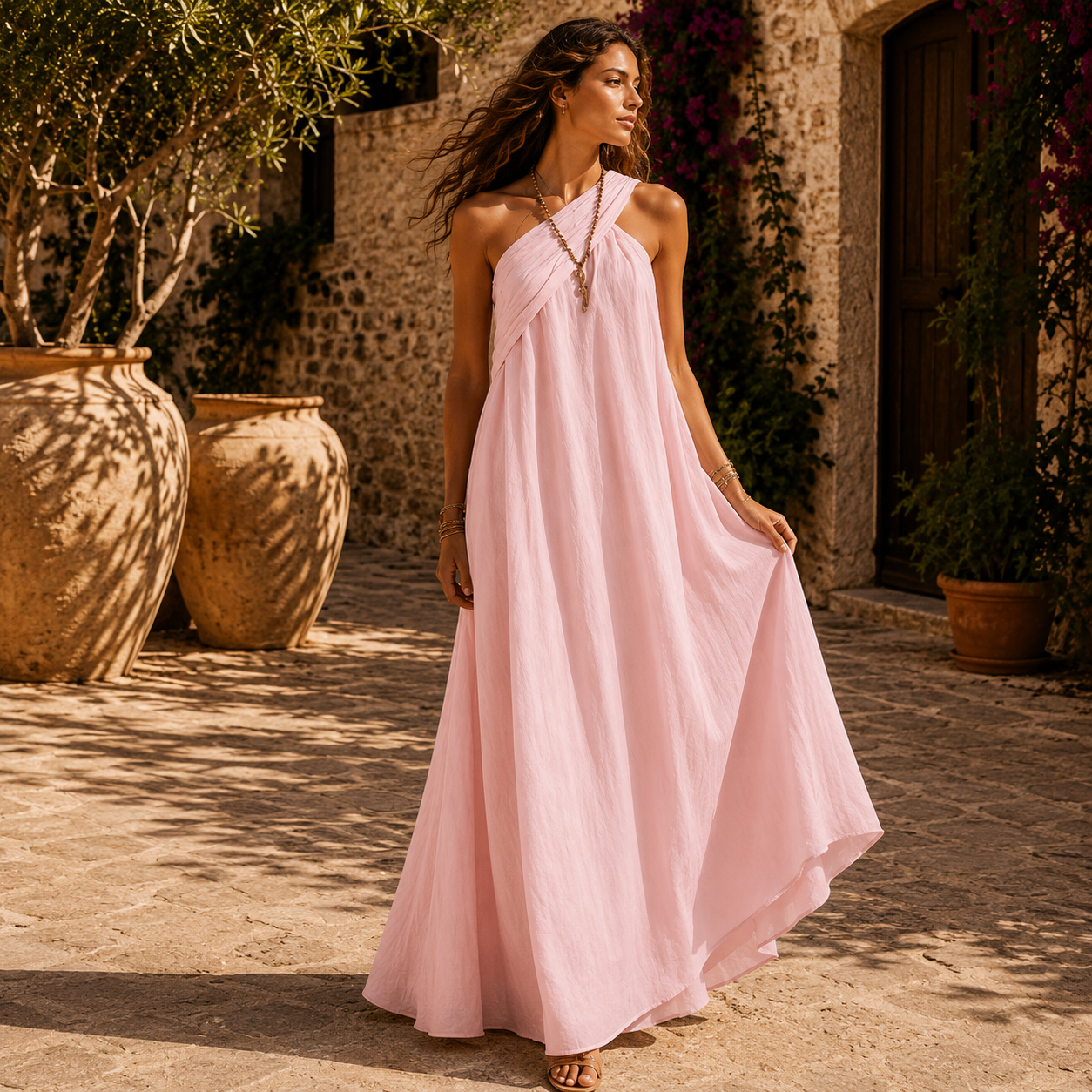 VERA – Vestido Maxi Cruzado