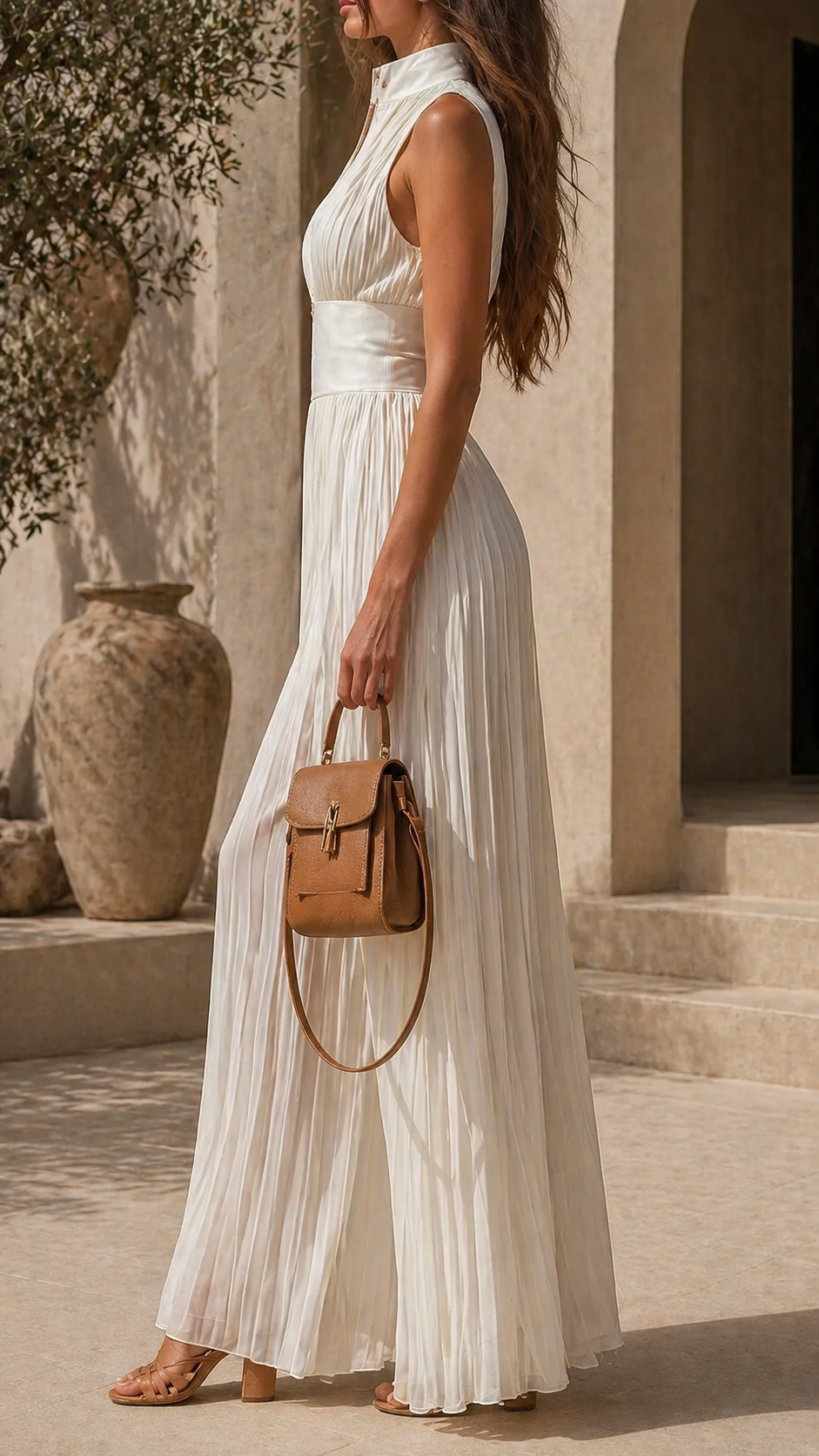 Inés | Mono plisado de gasa floral