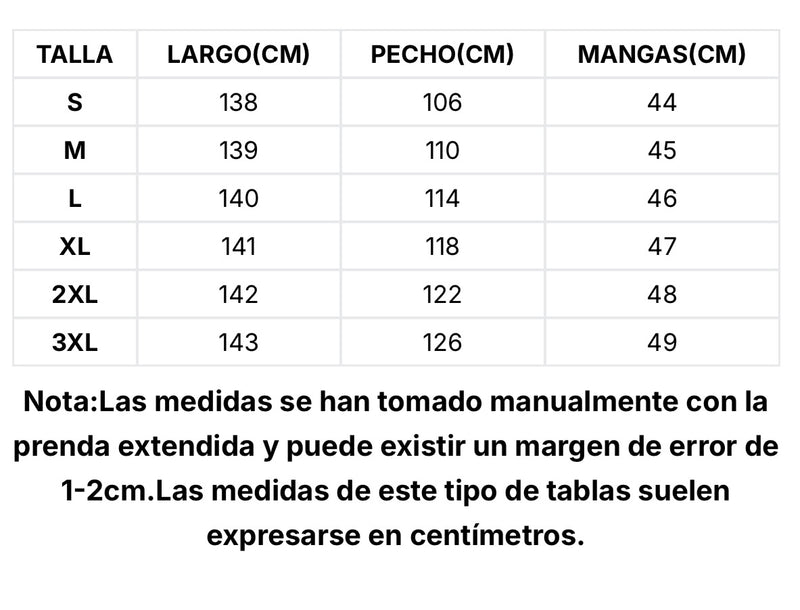 Guía de tallas