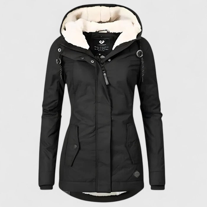 Perla™ | Parka impermeable con capucha forrada de polar