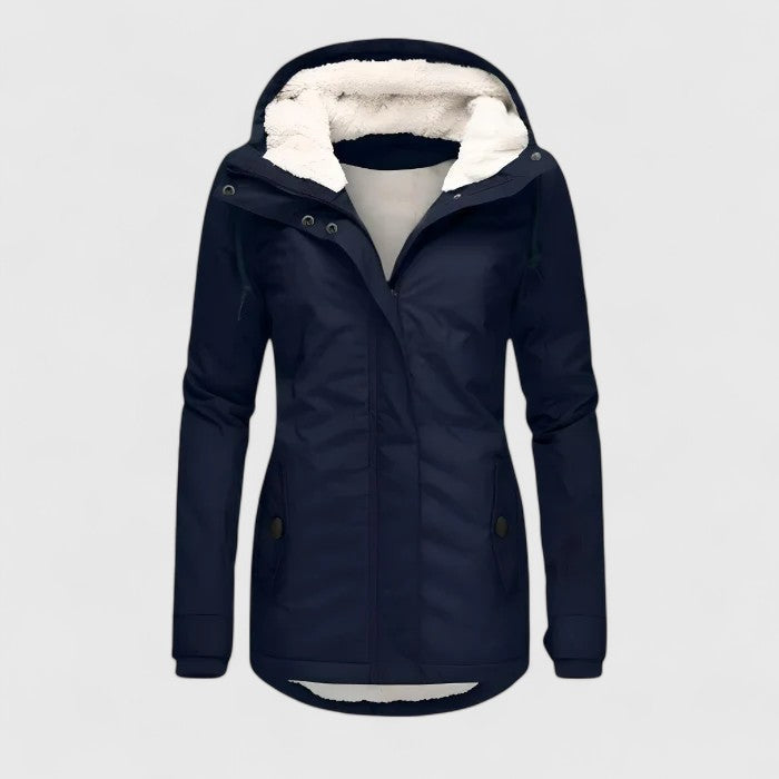Perla™ | Parka impermeable con capucha forrada de polar