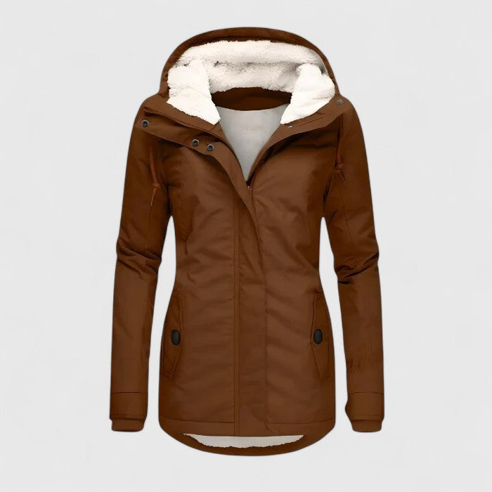Perla™ | Parka impermeable con capucha forrada de polar