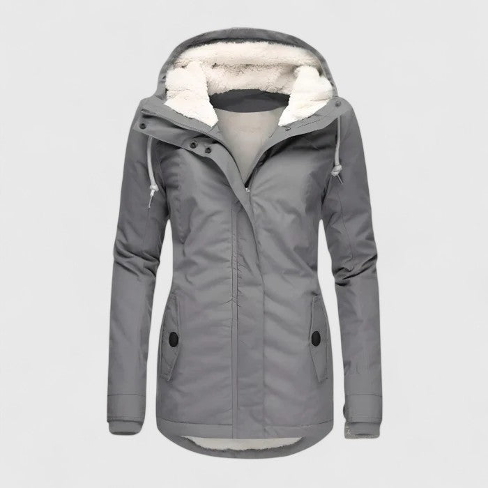 Perla™ | Parka impermeable con capucha forrada de polar