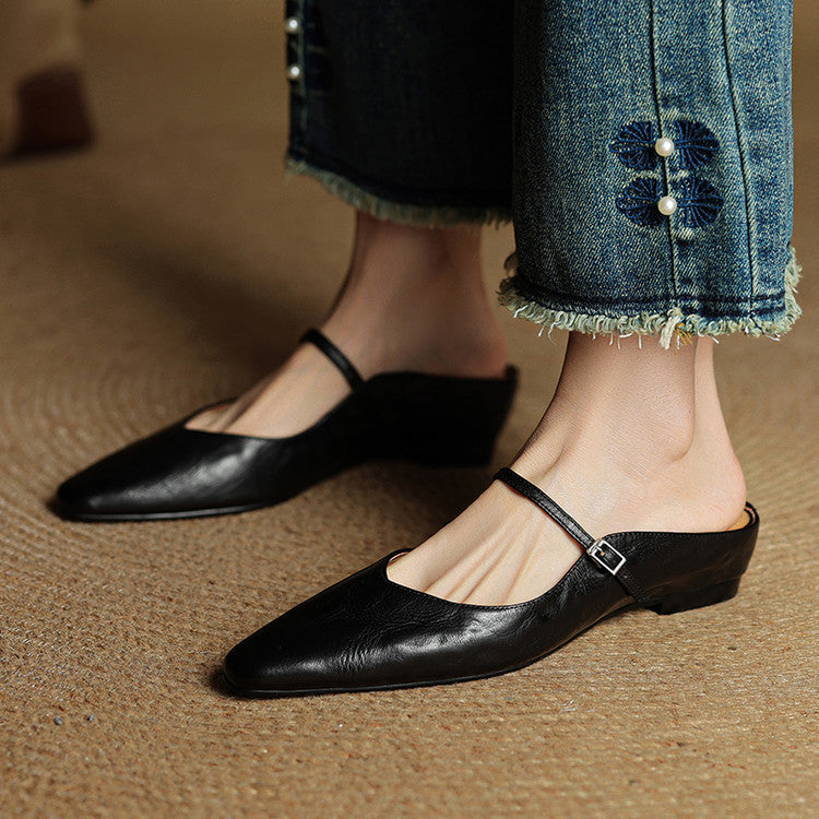 Renata | Mules de Piel Auténtica