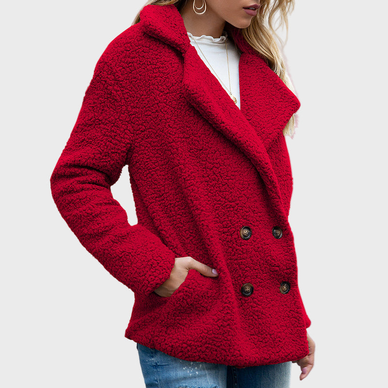 Delia | Abrigo de borreguito con cuello