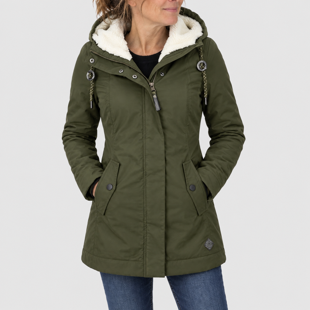 Perla™ | Parka impermeable con capucha forrada de polar