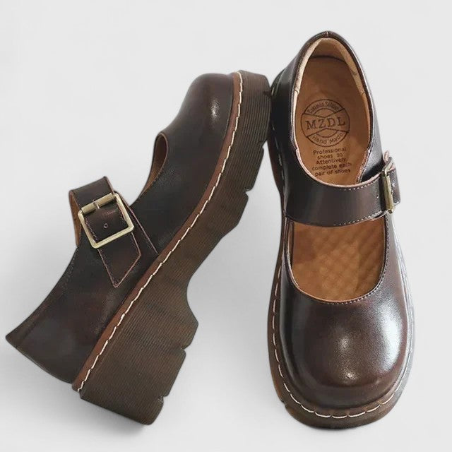 Isabella | Zapatos Plataforma Cuero Andrea