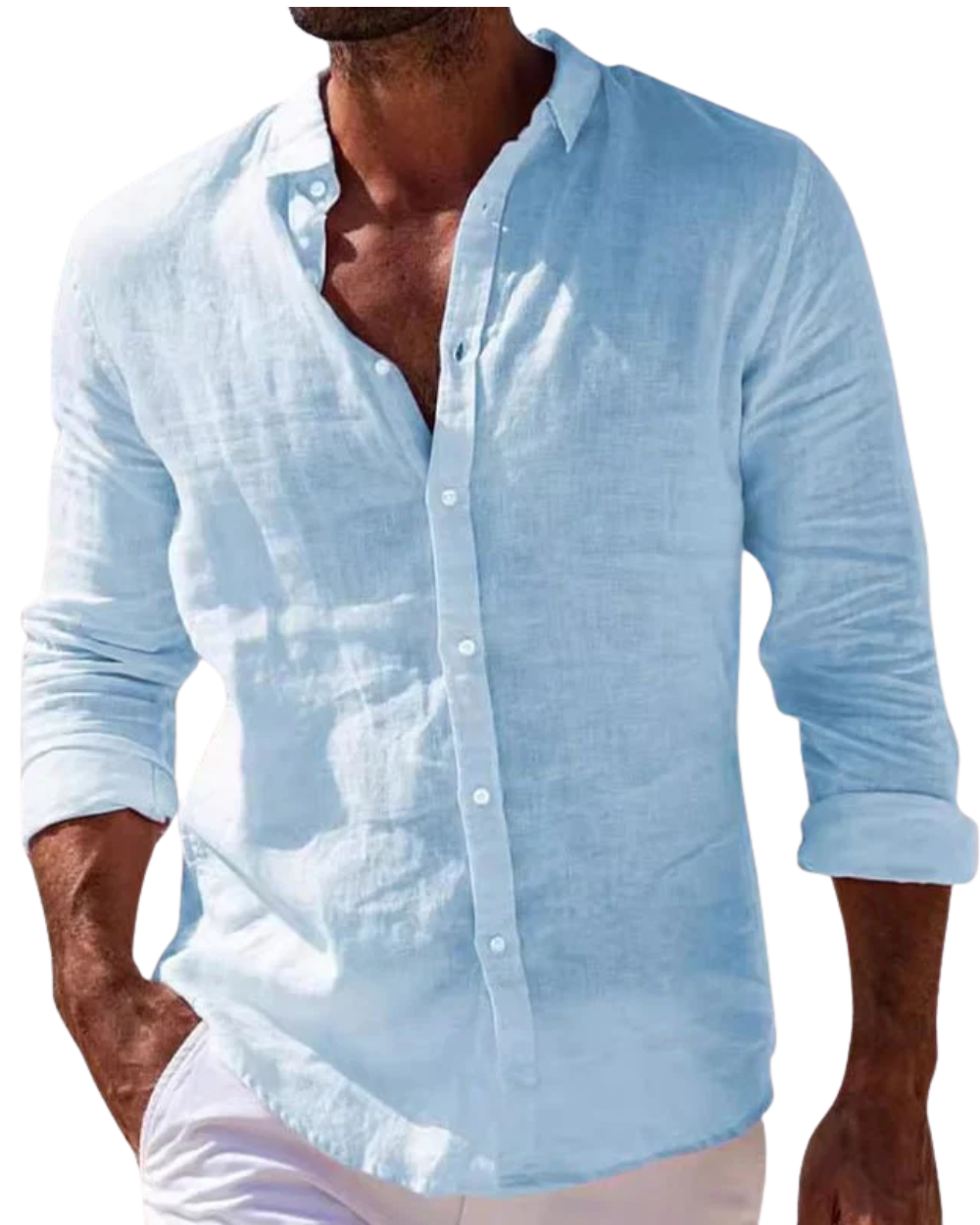 Elegante camisa de lino