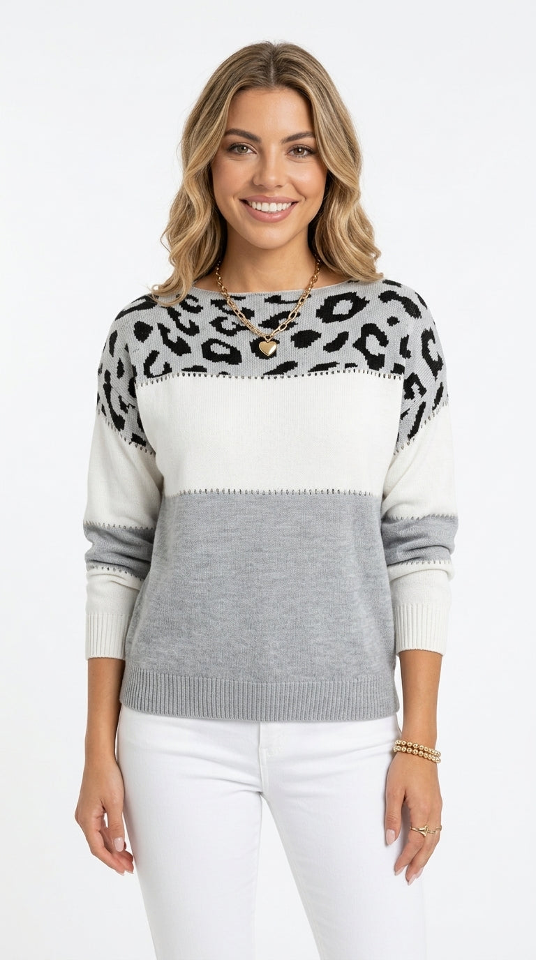 Marta | Jersey con Estampado de Leopardo