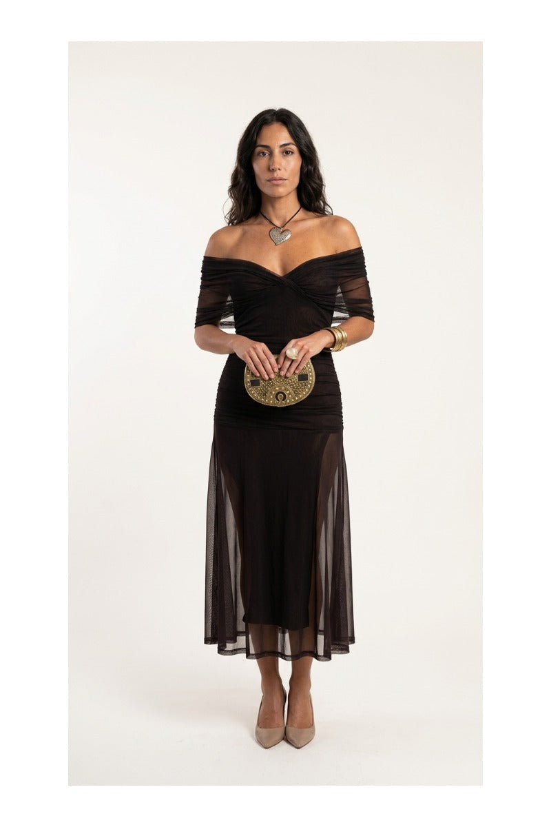 ANA | VESTIDO MAXI PLEAT ELEGANTE