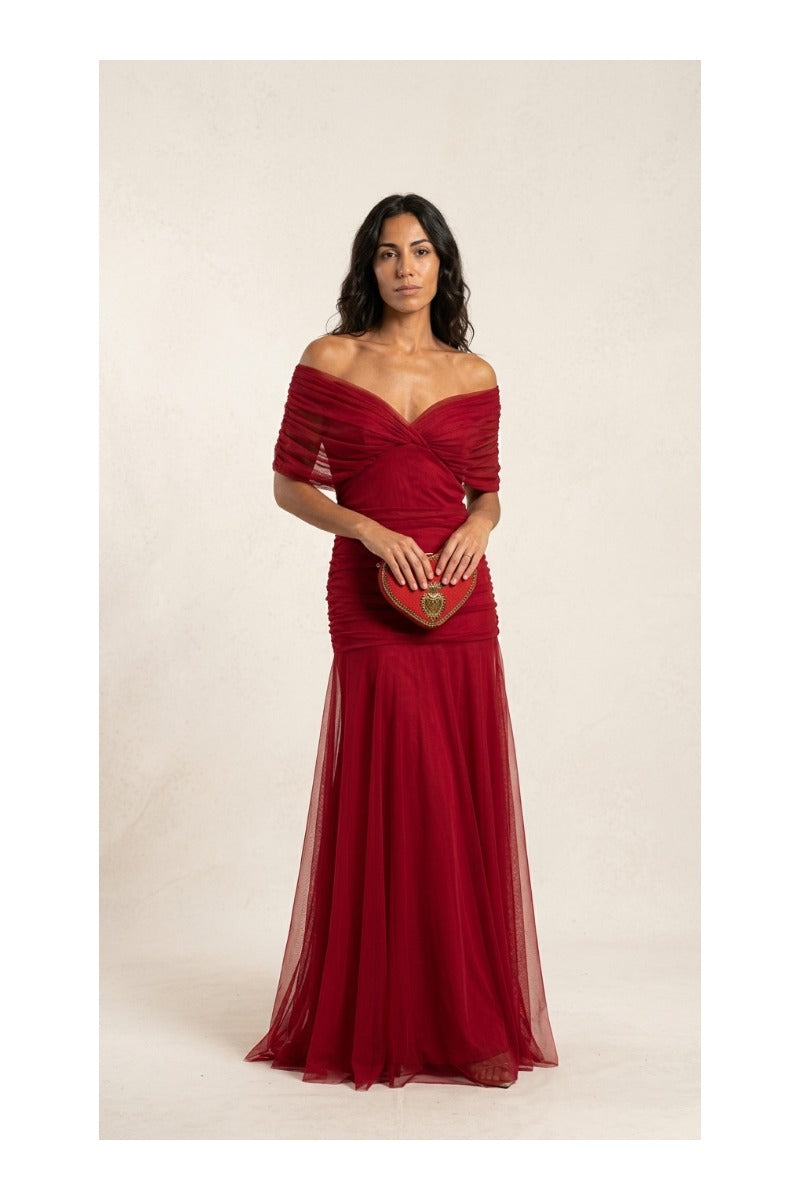 ANA | VESTIDO MAXI PLEAT ELEGANTE