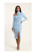 CELIA – Vestido Elegante Asimétrico Con Cuello Halter