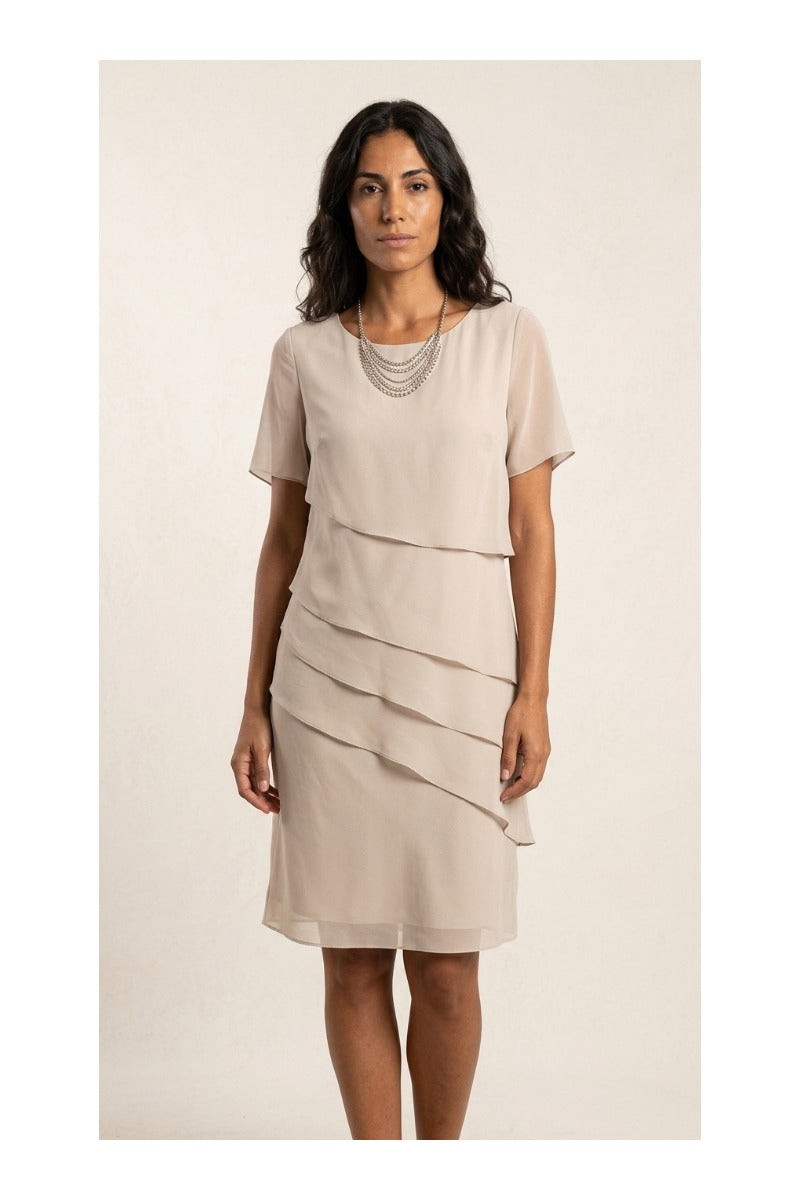 Anastasia | Vestido midi lujoso con capas