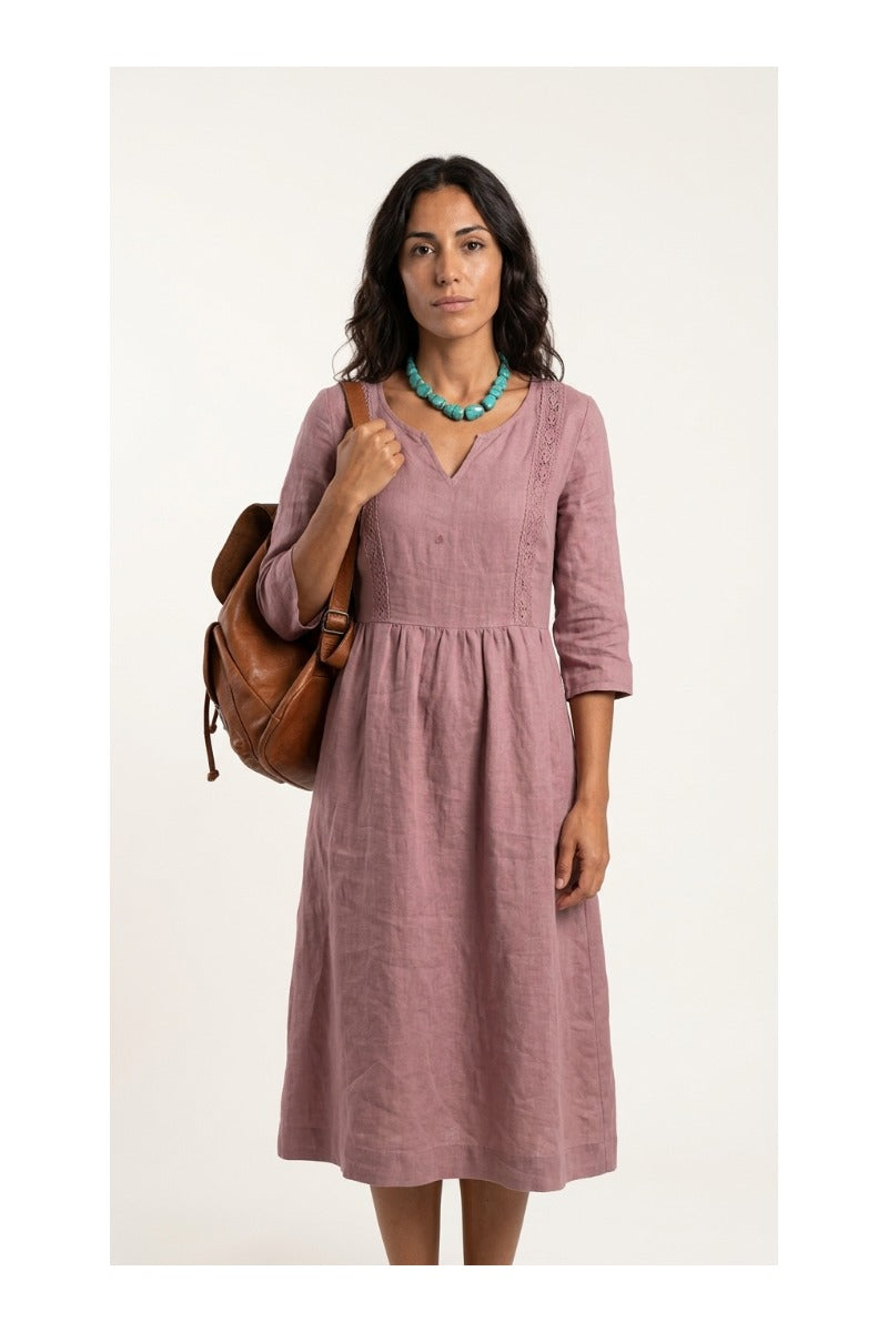 Vestido informal con cuello en V