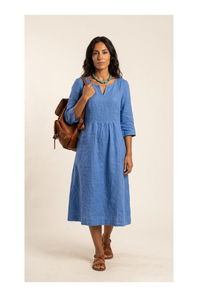 Vestido informal con cuello en V