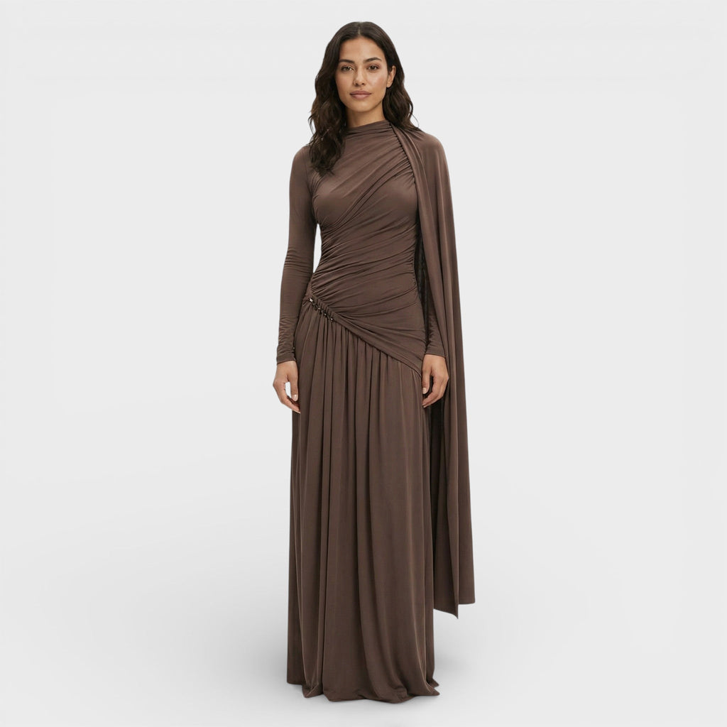 Vestido Largo Elegante Plisado