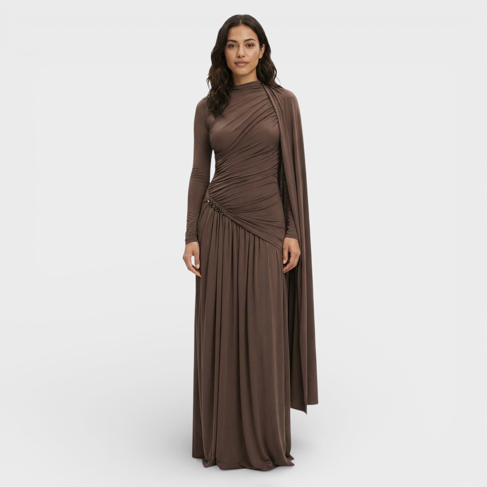 Vestido Largo Elegante Plisado
