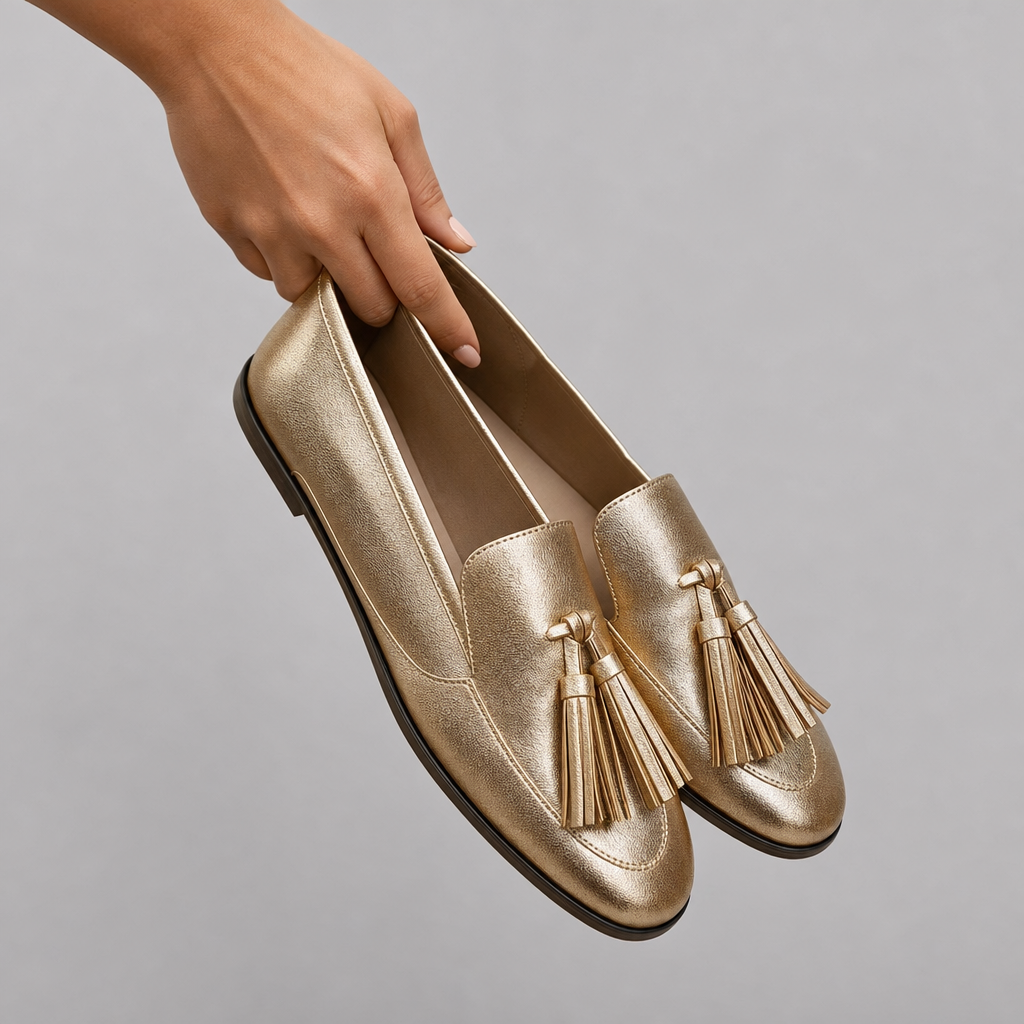 Donatela | Mocasín con Borlas Doradas