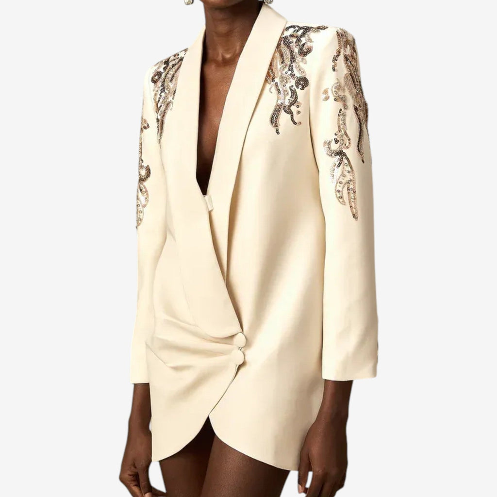 Elegante Vestido Bordado con Estilo Propio