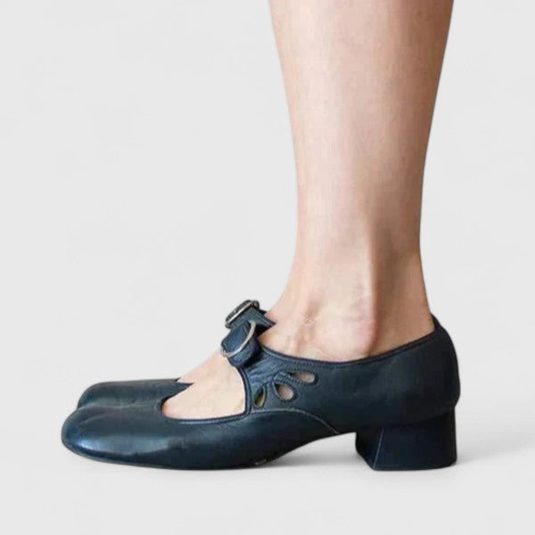 Isabella | Zapatos Retro Hebilla Redonda Bea