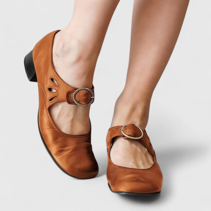 Isabella | Zapatos Retro Hebilla Redonda Bea