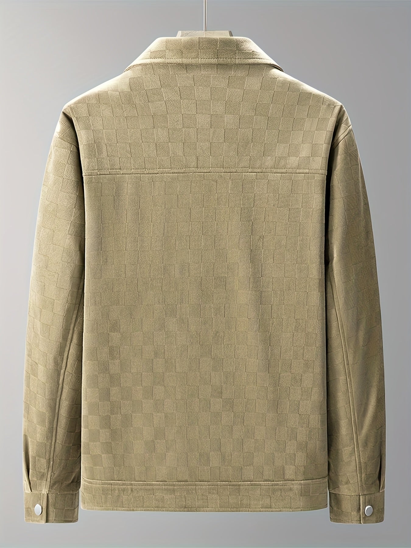 Mavrick Chaqueta Suede con Estampado de Cuadros