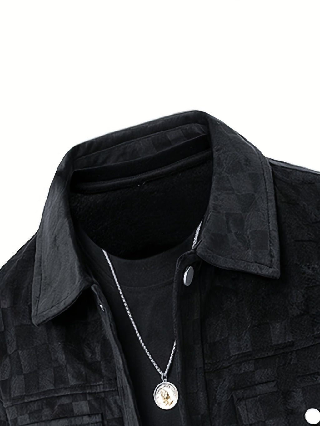 Mavrick Chaqueta Suede con Estampado de Cuadros