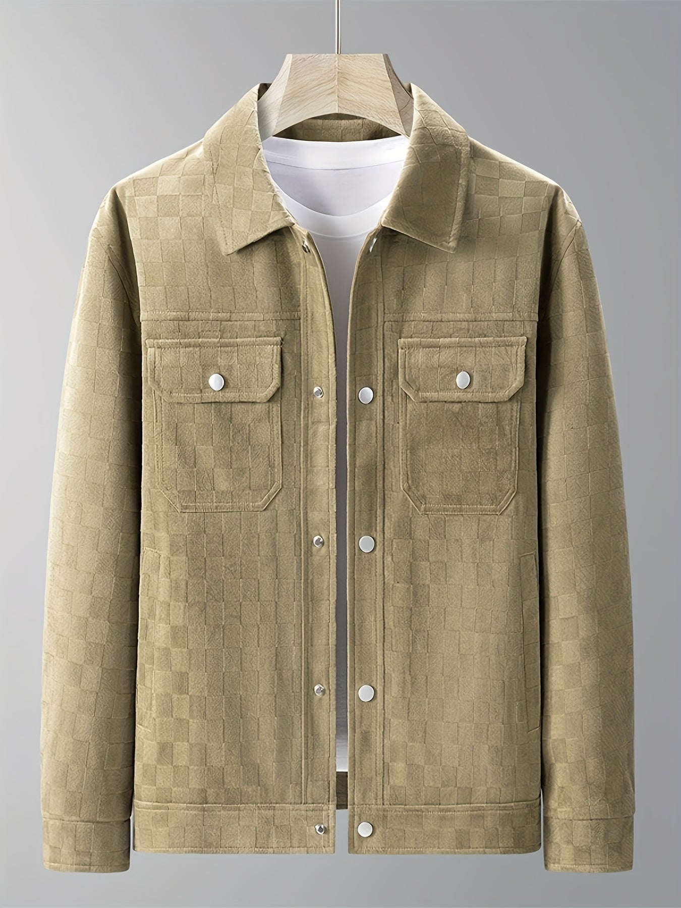 Mavrick Chaqueta Suede con Estampado de Cuadros